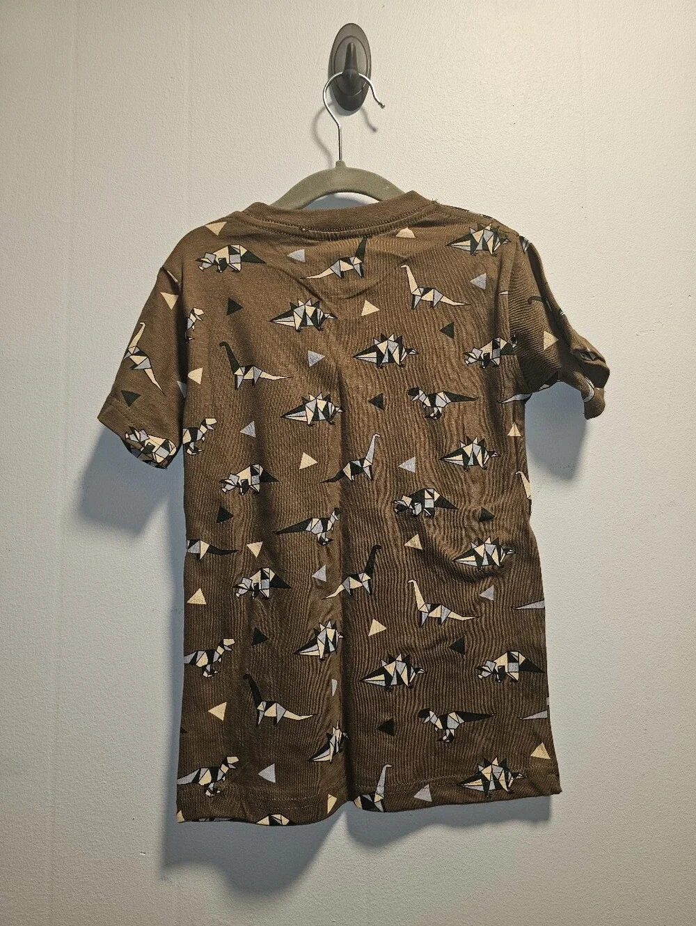 NWT | 4 | Eighty Eight Brand | Olive Brown Dinosaur Print Pocket T-Shirt